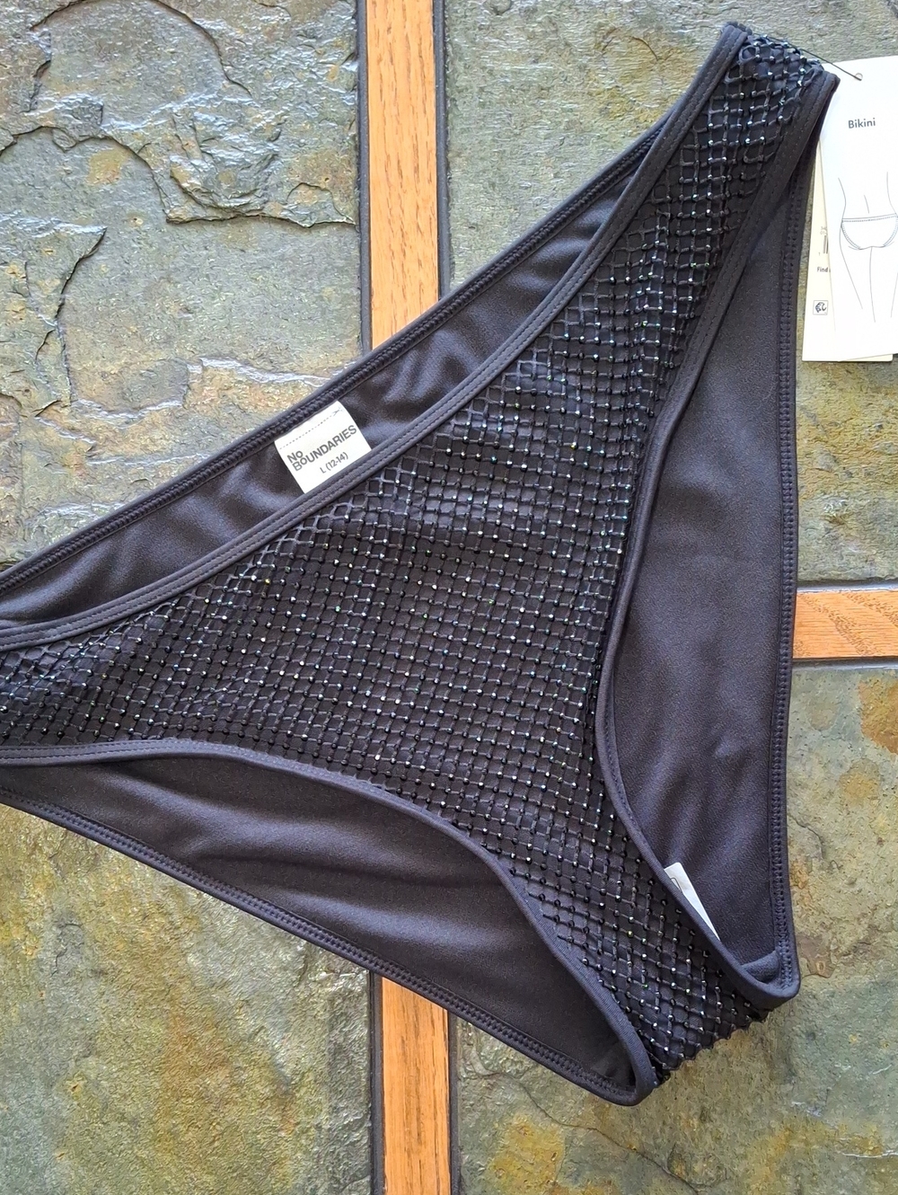 Embellished Black Bikini Bottom